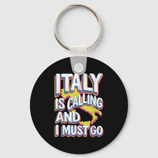 Italië noemt reizen kunst sleutelhanger (Voorkant)