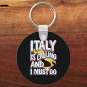 Italië noemt reizen kunst sleutelhanger (Voorkant)
