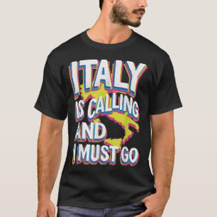 Italië noemt reizen kunst t-shirt