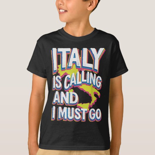 Italië noemt reizen kunst t-shirt (Voorkant)