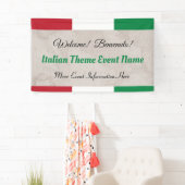 Italië of Italiaans themaevenement Welkom Spandoek (Insitu)