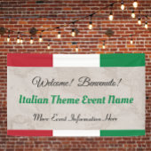 Italië of Italiaans themaevenement Welkom Spandoek
