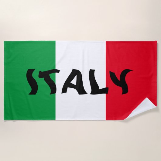 Italië officiële vlag strandlaken (Voorkant)