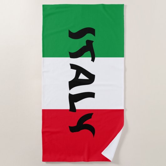 Italië officiële vlag strandlaken (Voorkant)