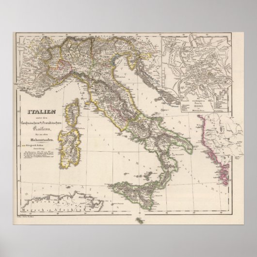 Italië onder de deelstaat Saksen Poster (Voorkant)