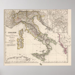 Italië onder de Saksen Poster