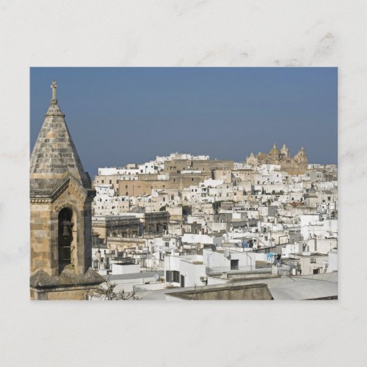 Italië, Ostuni, sluit uitzicht oude stad af Briefkaart (Voorkant)