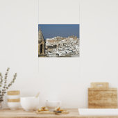 Italië, Ostuni, sluit uitzicht oude stad af Poster (Keuken)