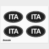 Italië Oval Ovale Sticker (Vel)