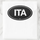 Italië Oval Ovale Sticker (Tas)