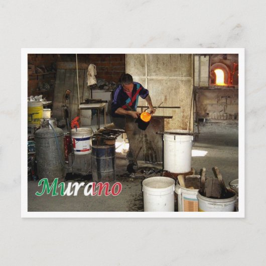 Italië - oven van Venetië - Murano - Briefkaart (Voorkant)