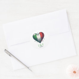 Italië Paar Bruiloft Ronde Sticker