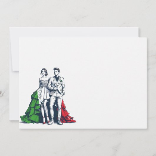 Italië paar bruiloft uitnodiging (Achterkant)