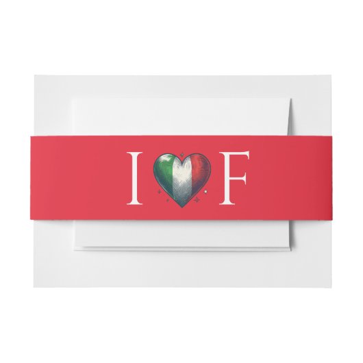 Italië Paar Bruiloft Uitnodigingen Wikkel (Voorkant Voorbeeld)