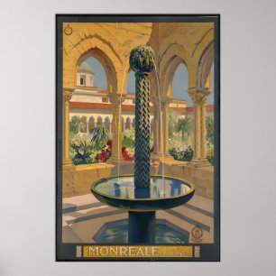 Italië Palermo Monreale Vintage Reisposter Poster