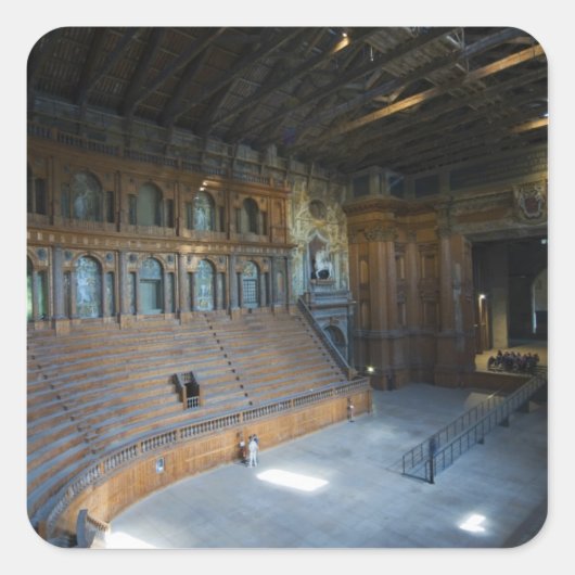 Italië, Parma, Teatro Farnese Vierkante Sticker (Voorkant)