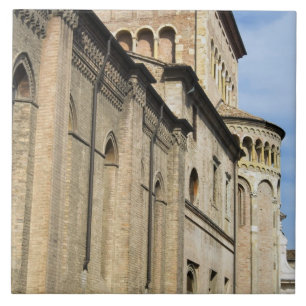 Italië, Parma, Toren van de San Giovanni Kerk Tegeltje
