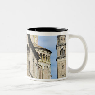 Italië, Parma, Toren van de San Giovanni-kerk Tweekleurige Koffiemok