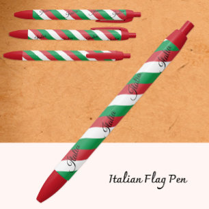 Italië Pen, Italiaanse vlag school / kantoor Zwarte Inkt Pen