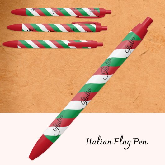 Italië Pen, Italiaanse Vlag school / kantoor Zwarte Inkt Pen