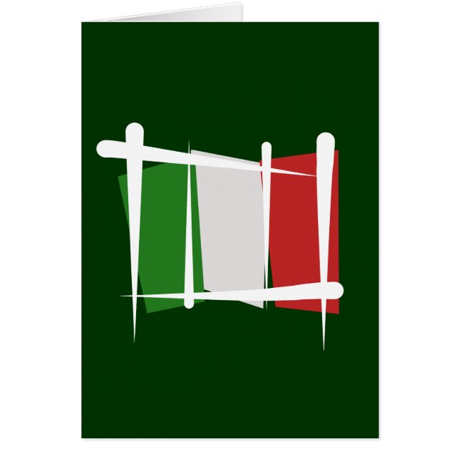 Italië Penseelvlag (Voorkant)