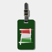 Italië Penseelvlag Bagagelabel (Voorkant verticaal)
