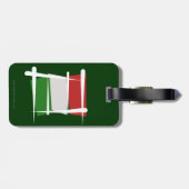 Italië Penseelvlag Bagagelabel (Achterkant horizontaal)
