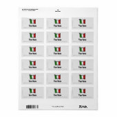 Italië Penseelvlag Etiket (Full Sheet)