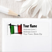 Italië Penseelvlag Etiket (Insitu)