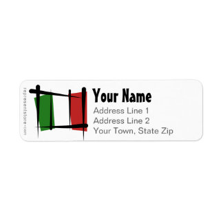 Italië Penseelvlag Etiket