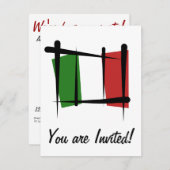 Italië Penseelvlag Kaart (Voorkant / Achterkant)