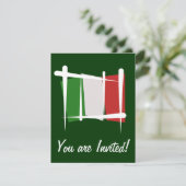 Italië Penseelvlag Kaart (Staand voorkant)