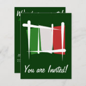 Italië Penseelvlag Kaart (Voorkant / Achterkant)