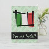 Italië Penseelvlag Kaart (Staand voorkant)