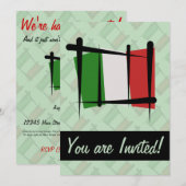 Italië Penseelvlag Kaart (Voorkant / Achterkant)