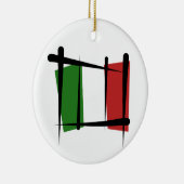 Italië Penseelvlag Keramisch Ornament (Rechts)