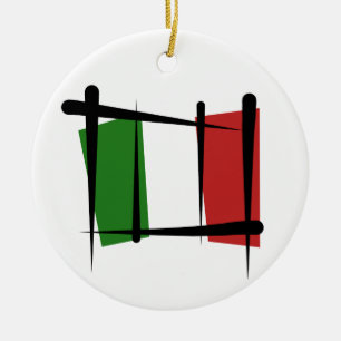 Italië Penseelvlag Keramisch Ornament
