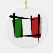 Italië Penseelvlag Keramisch Ornament (Achterkant)