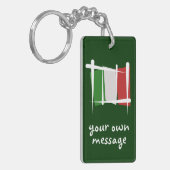 Italië Penseelvlag Sleutelhanger (Voorkant Links)