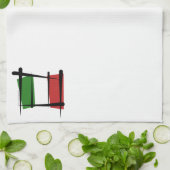 Italië Penseelvlag Theedoek (Gevouwen)