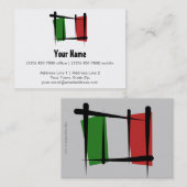 Italië Penseelvlag Visitekaartje (Voorkant / Achterkant)