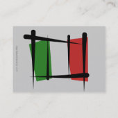 Italië Penseelvlag Visitekaartje (Achterkant)