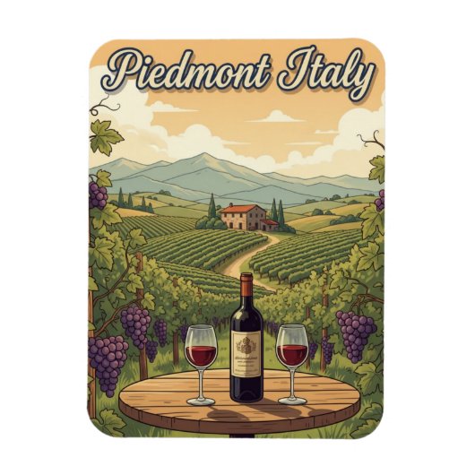 Italië Piëmont Reis Magneet (Verticaal)