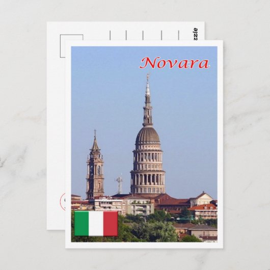 Italië - Piemonte - Novara - Briefkaart (Voorkant / Achterkant)