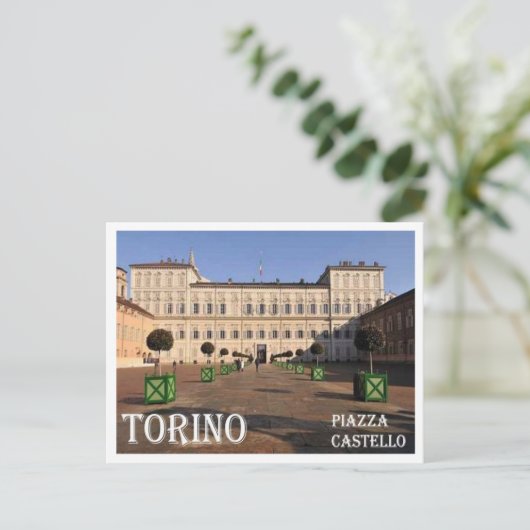 Italië - Piemonte - Torino - Castle Square - Briefkaart (Staand voorkant)