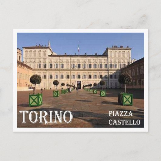 Italië - Piemonte - Torino - Castle Square - Briefkaart (Voorkant)