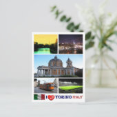 Italië - Piemonte - Torino - I Love - Briefkaart (Staand voorkant)