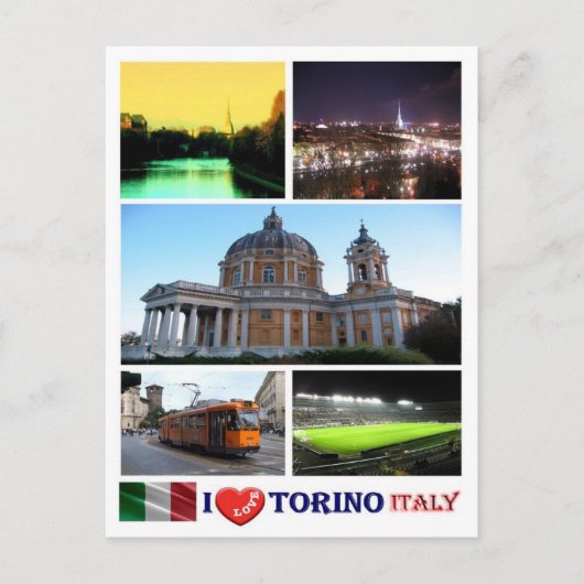 Italië - Piemonte - Torino - I Love - Briefkaart (Voorkant)