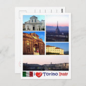 Italië - Piemonte - Torino - I Love - Briefkaart (Voorkant / Achterkant)
