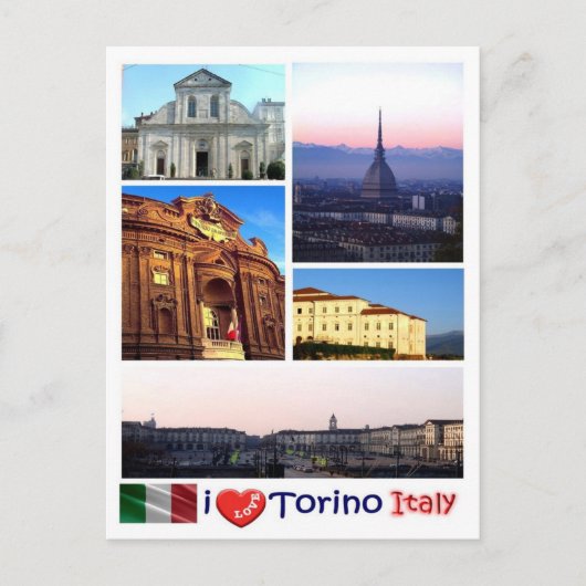 Italië - Piemonte - Torino - I Love - Briefkaart (Voorkant)
